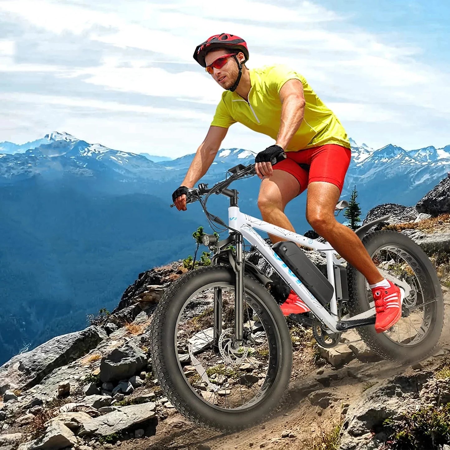 Electric Bike 26" X 4.0 Fat Tire Electric Bike 500W All Terrain Electric Bike Long Range Electric Mountain Bike with 48V 13Ah Removable Battery, UL2849 Certified