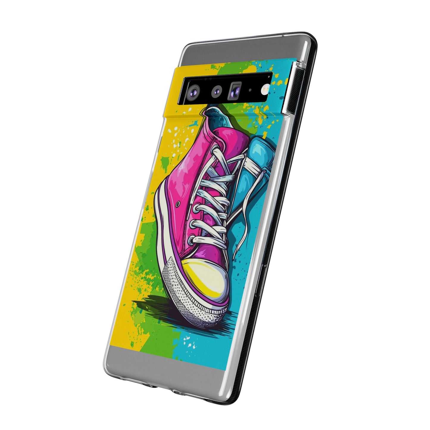 Colorful Sneakers Phone Case - Trendy Soft Phone Cases for Teens, Gifts for Her, Skateboard Accessories, Birthday Present, Fun Tech Gear