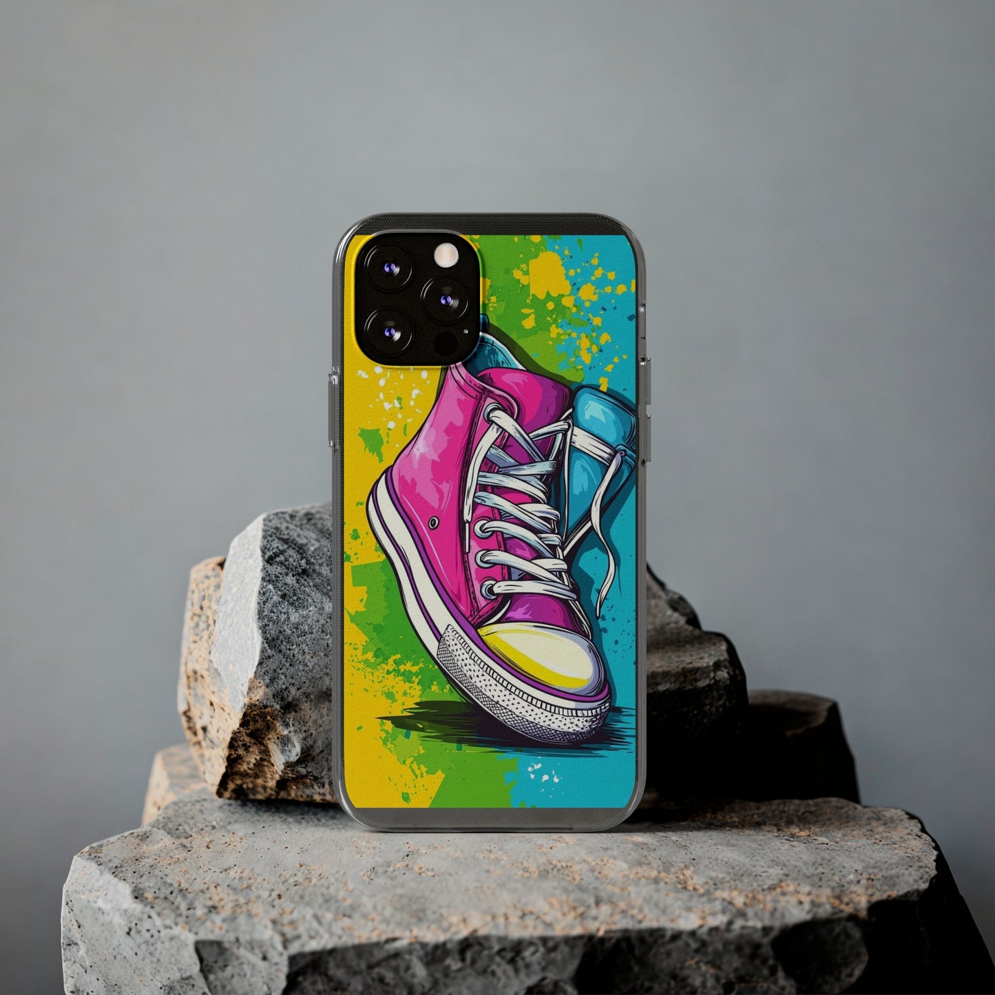 Colorful Sneakers Phone Case - Trendy Soft Phone Cases for Teens, Gifts for Her, Skateboard Accessories, Birthday Present, Fun Tech Gear
