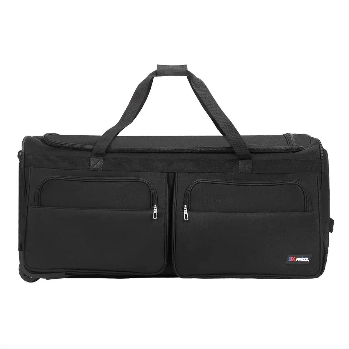 36" Rolling Duffle Bag with Wheels and Handle,Collapsible Duffle Bag with Rollers,Durable Polyester Large Wheeled Travel Bags for Women & Men,Black