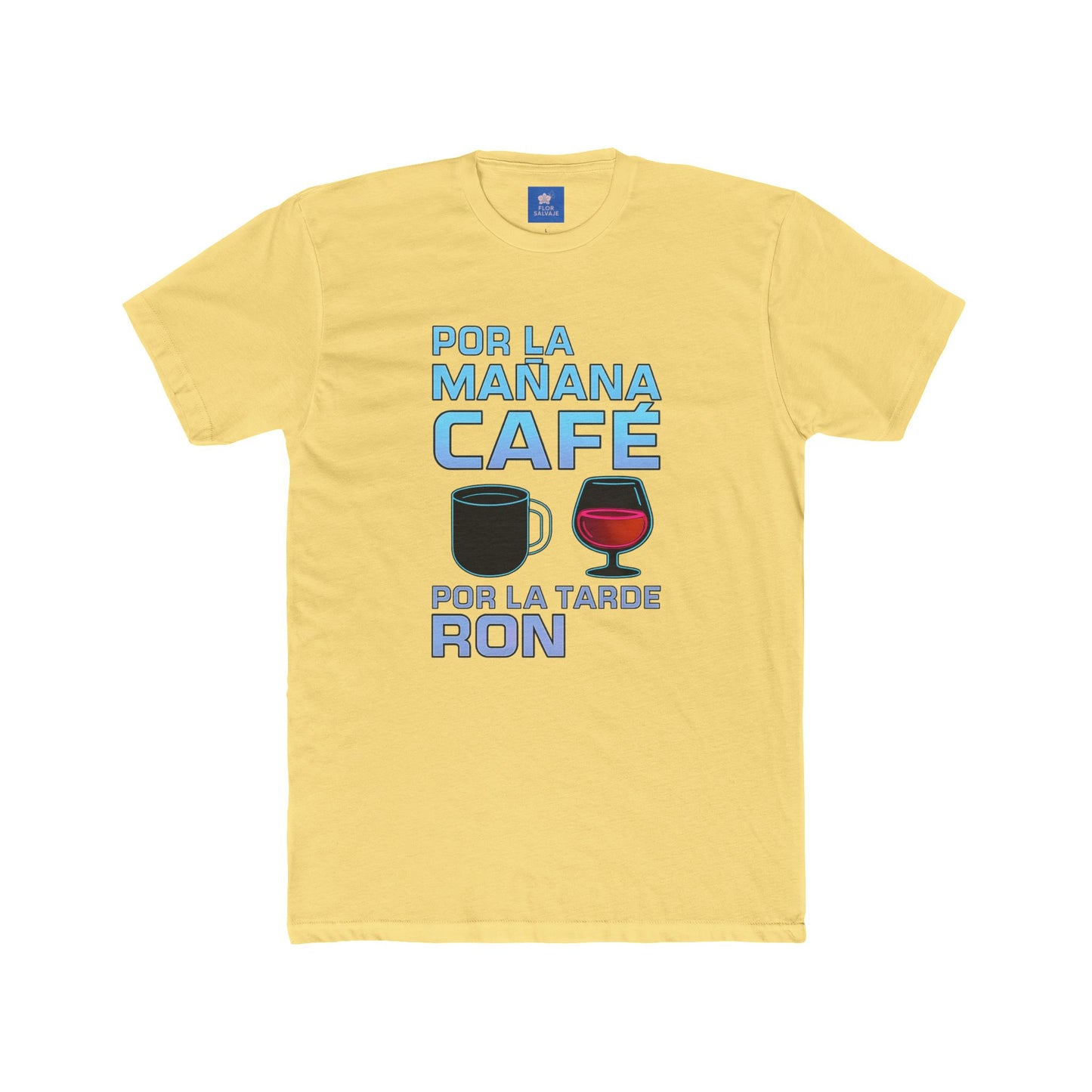 Café & Ron T-Shirt, Funny T-Shirt, Unisex Graphic Tee, Gift for Coffee Lovers, Party Wear, Casual Attire