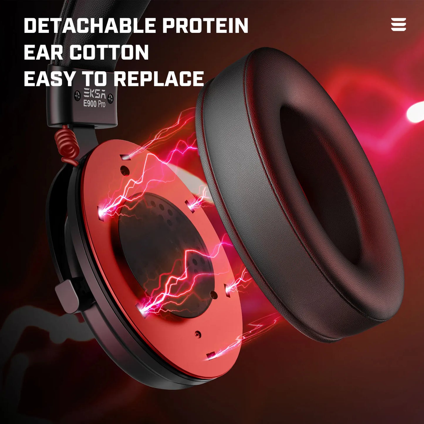 1 Pair Replacement Headphone Earpads Cushions Cover For EKSA E900 Pro