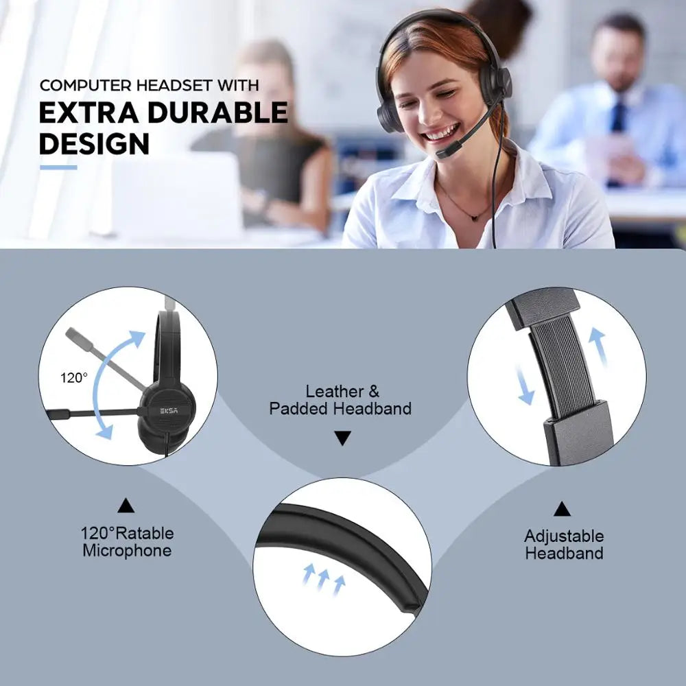 EKSA H12 Wired Headphones with Microphone
