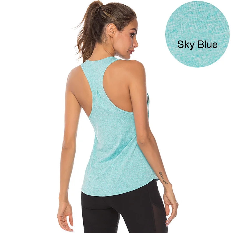 VEQKING Sleeveless Racerback Yoga Vest