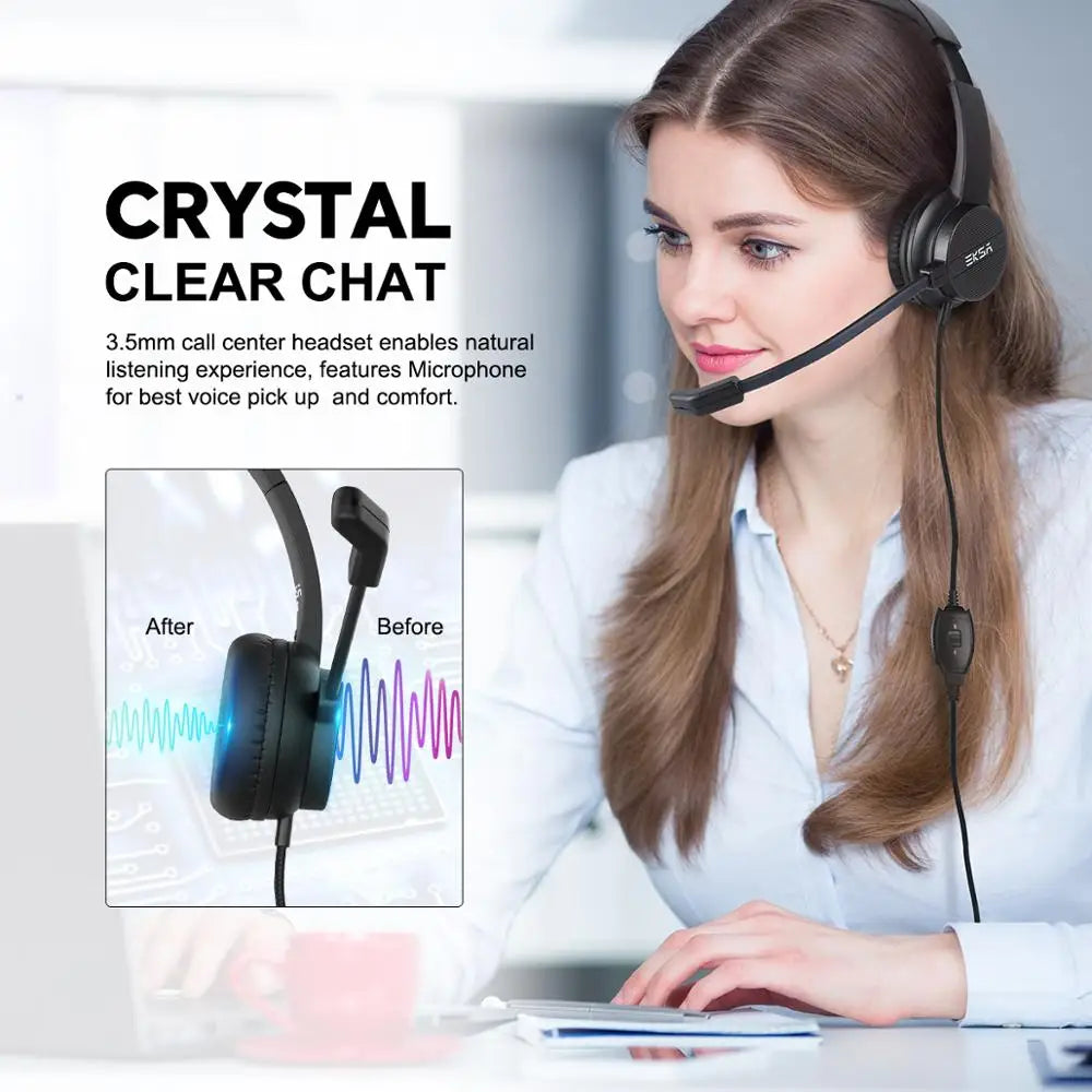 EKSA H12 Wired Headphones with Microphone