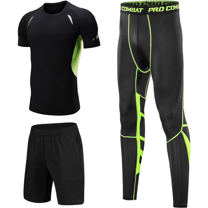 Men's Three-Piece Suit Quick-Dry Basketball Sports Spring & Fall Workout Clothes