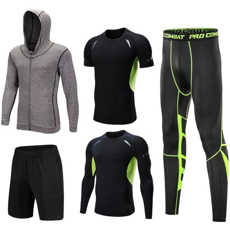 Men's Three-Piece Suit Quick-Dry Basketball Sports Spring & Fall Workout Clothes