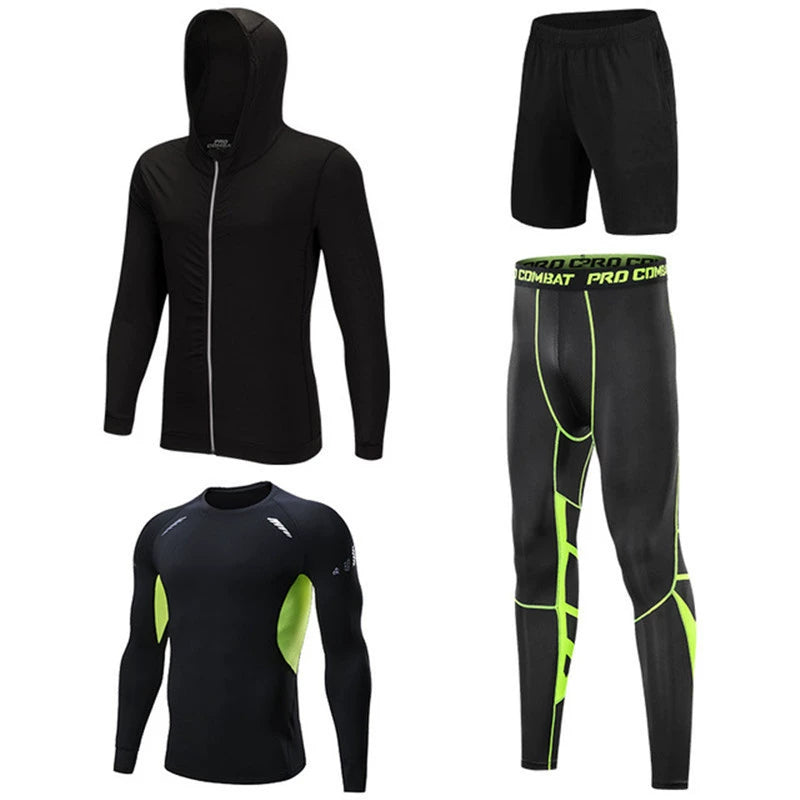 Men's Three-Piece Suit Quick-Dry Basketball Sports Spring & Fall Workout Clothes
