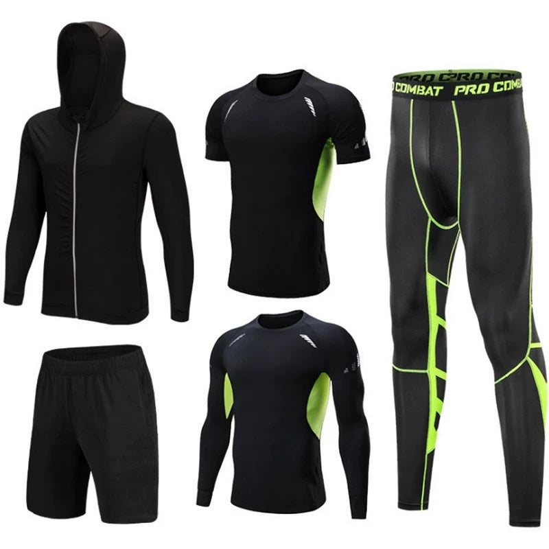 Men's Three-Piece Suit Quick-Dry Basketball Sports Spring & Fall Workout Clothes