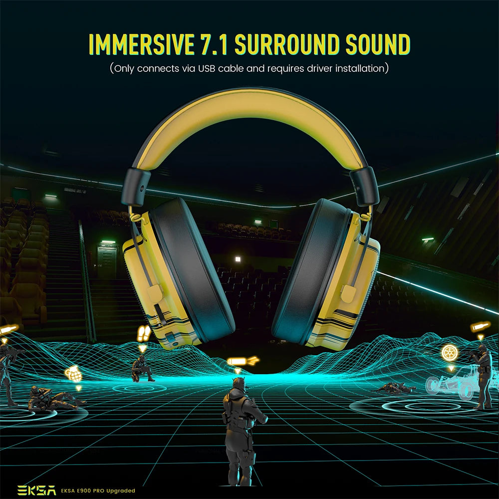 Gaming Headphones For PC/PS4/PS5/Xbox, 7.1 Surround Wired Headset Gamer