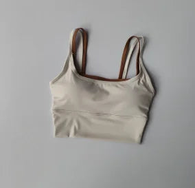 Sports Bra Women Shock-absorbing Gathering Double Breast Strap