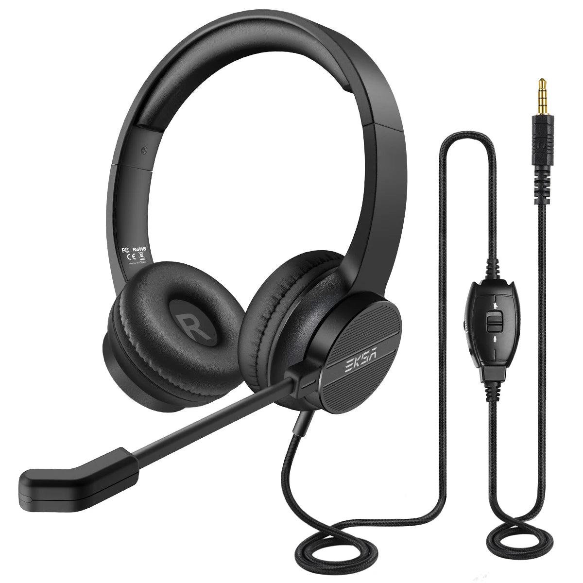 EKSA H12 Wired Headphones with Microphone