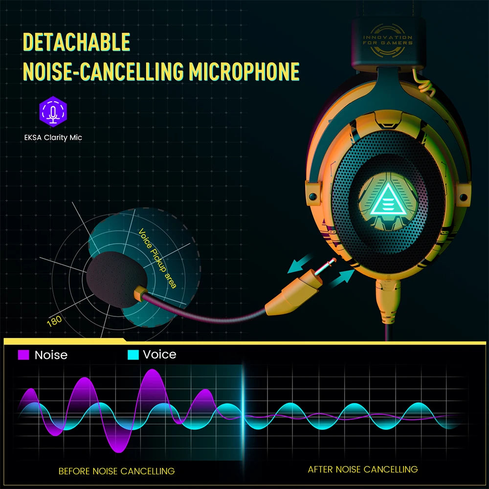 EKSA E900 Pro Upgraded Gaming Headset Gamer 7.1