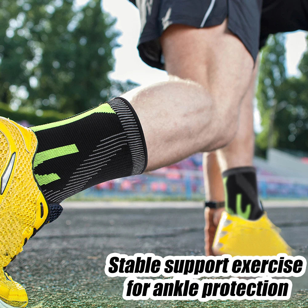 1Pcs Ankle Compression Sleeve for Women/Men,Ankle Brace for Sprained, Toeless Compression Sock for Arch & Heel Pain Relief