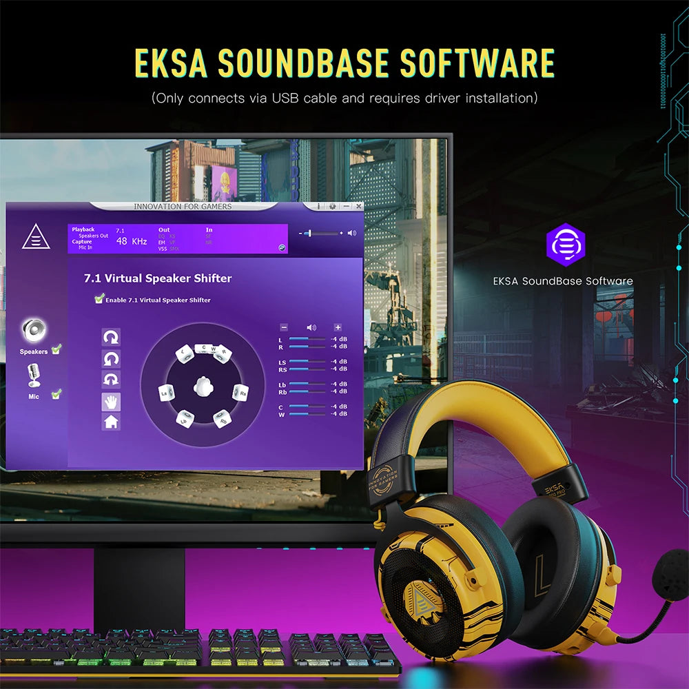 Gaming Headphones For PC/PS4/PS5/Xbox, 7.1 Surround Wired Headset Gamer