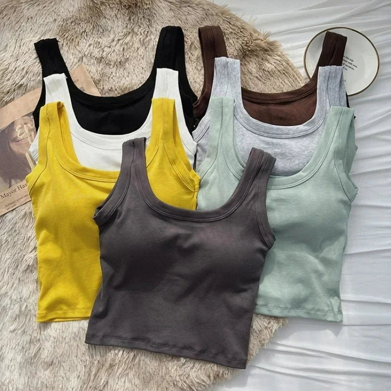 Sports Yoga Vest Underwear Black White Bra Tank Top Women