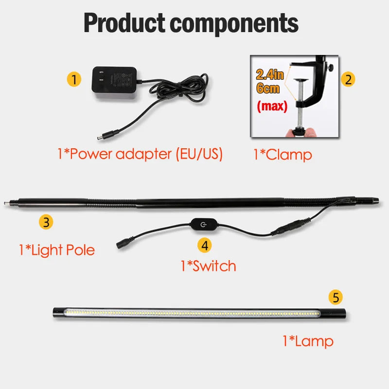 LED Touch Computer Monitor Light With Clamp