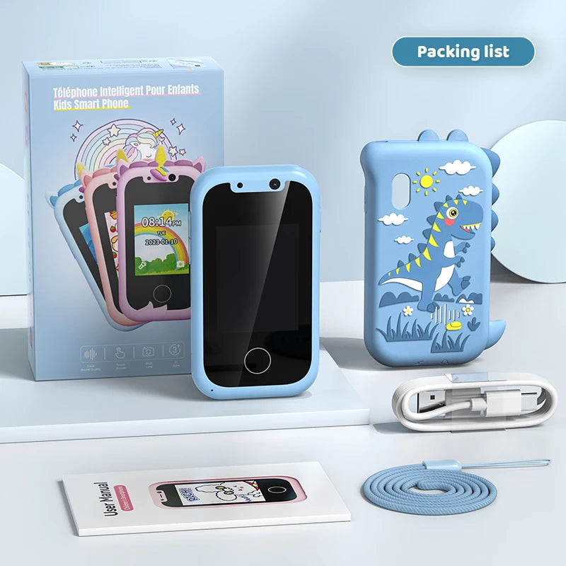 Kids Phone Gifts Toys for 3-12 Year Olds Toy Phone with Dual Camera