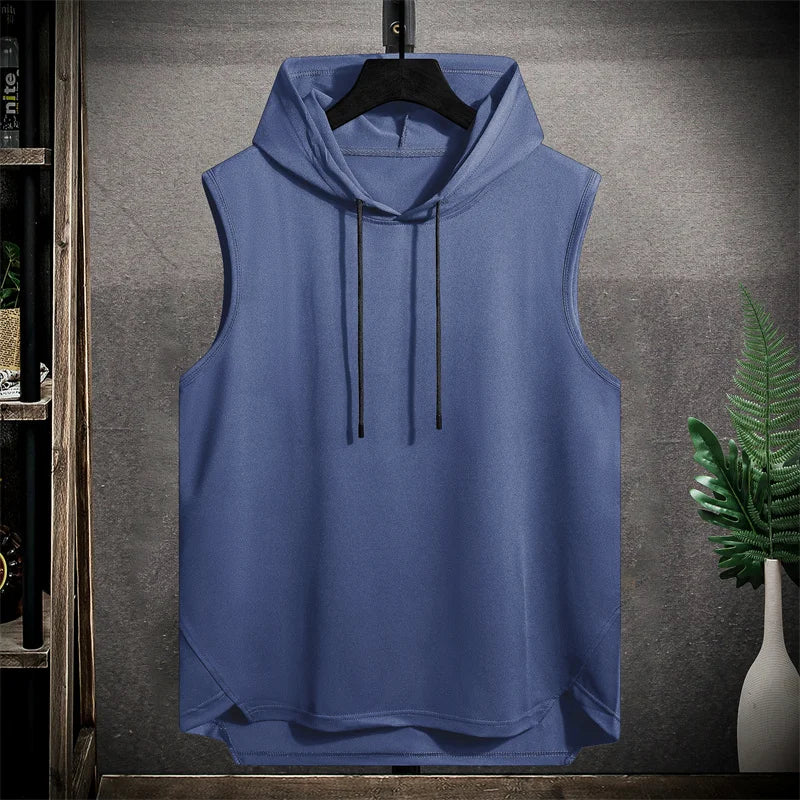 Short Sleeve Quick Dry Tank Top Tees With Hoodies