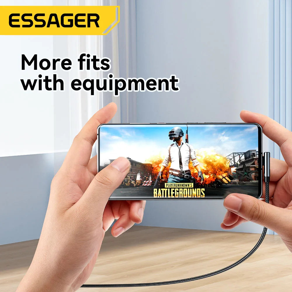 Essager PD100W USB Type C Cable 90 Degree 5A Fasting Charing For Macbook