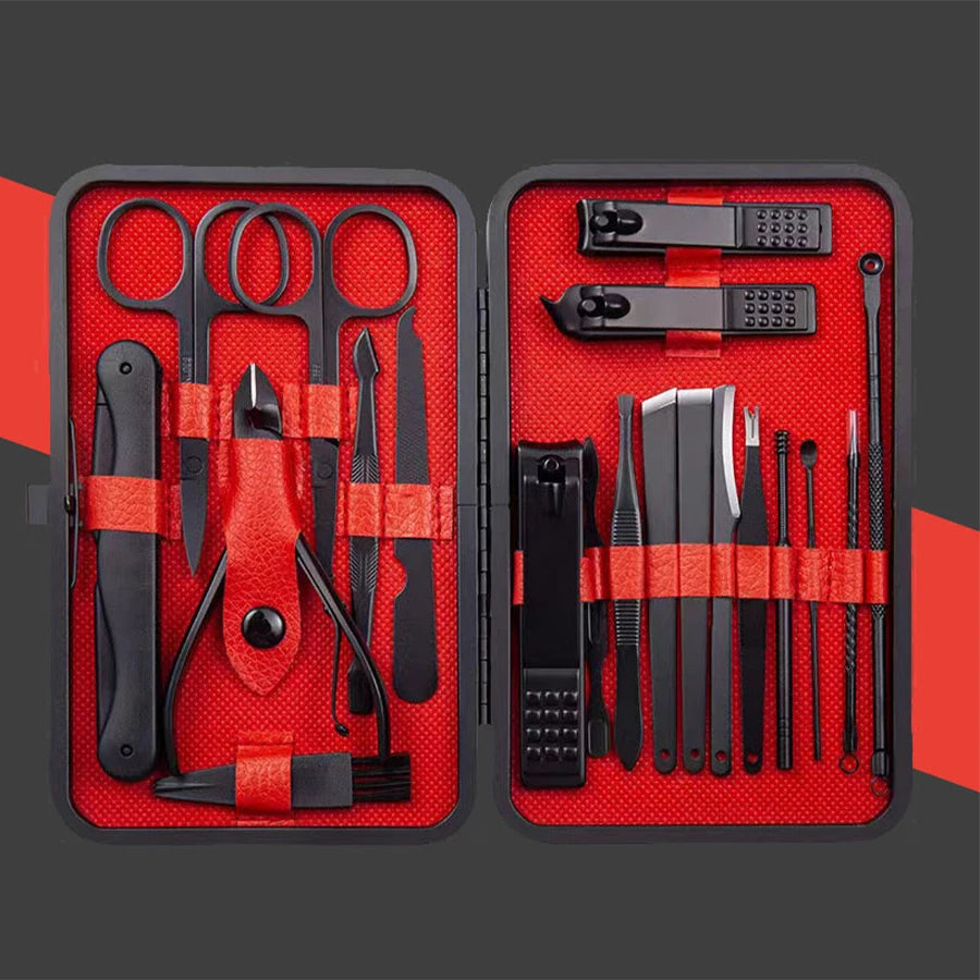 24PCS Set Professional Manicure Set Kits Stainless Steel