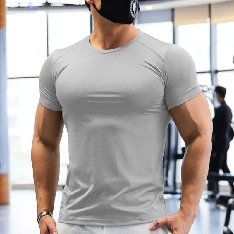Gym T-shirt Man Plus Size Dry Fit Men's