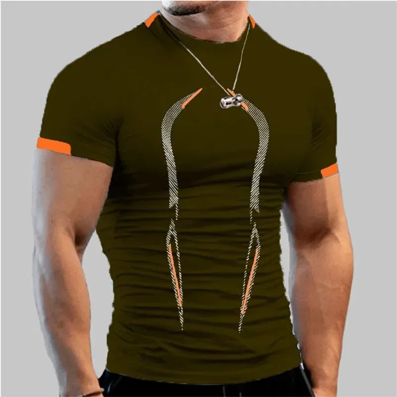 Summer Bodybuilding Sport Tops Men Quick Dry Fitness Gym T Shirt Short Sleeve Training Tee Compression Running Tshirt Sportswear