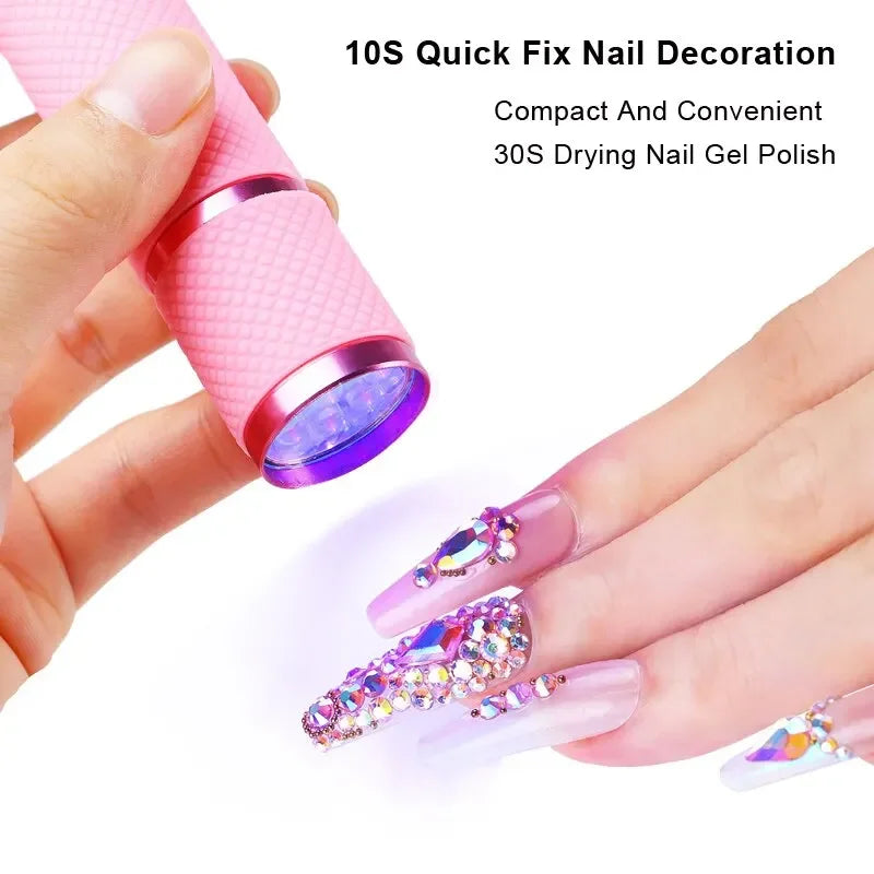 Nail Dryer Mini 9 LED Lights Flashlight UV