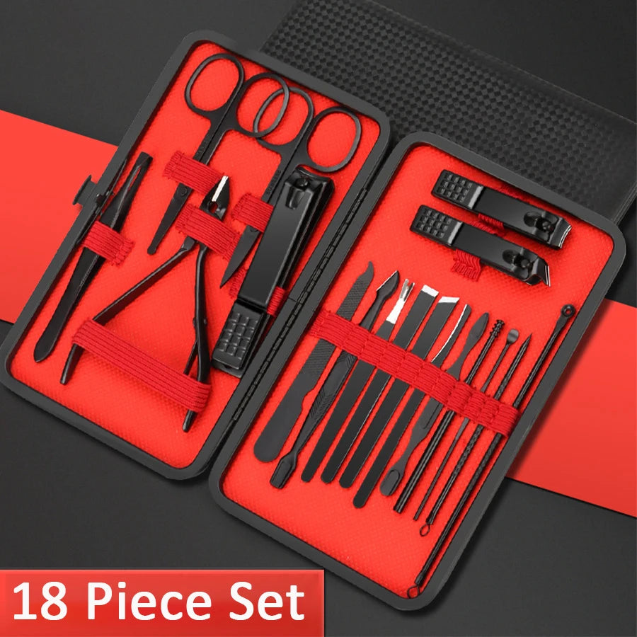 24PCS Set Professional Manicure Set Kits Stainless Steel