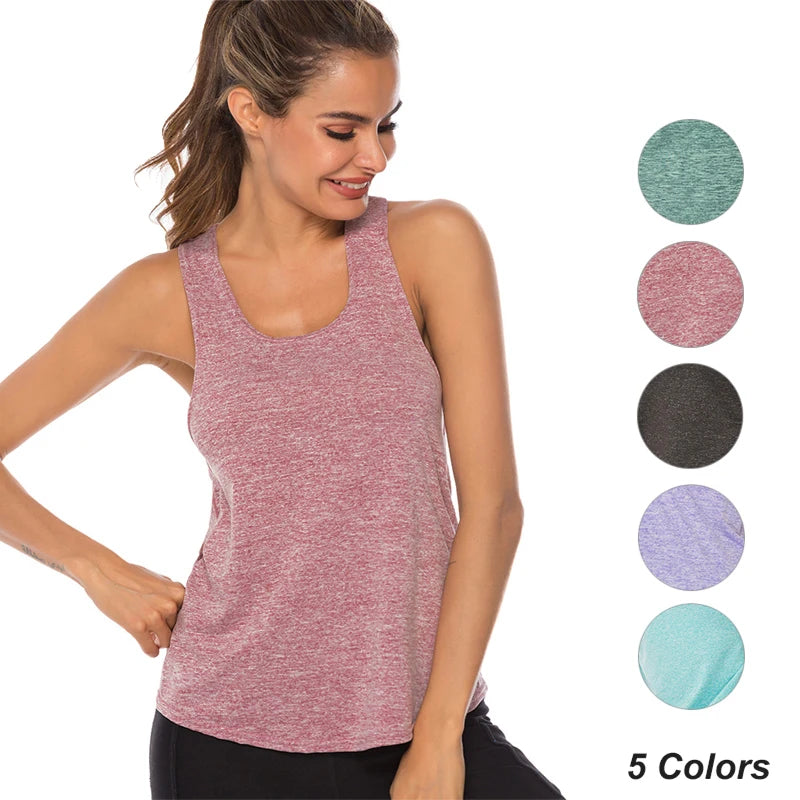 VEQKING Sleeveless Racerback Yoga Vest