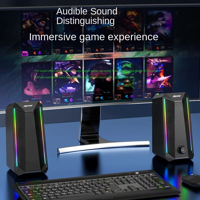 Desktop Speakers, 2.0 Channel PC Computer HiFi Stereo Gaming Speaker