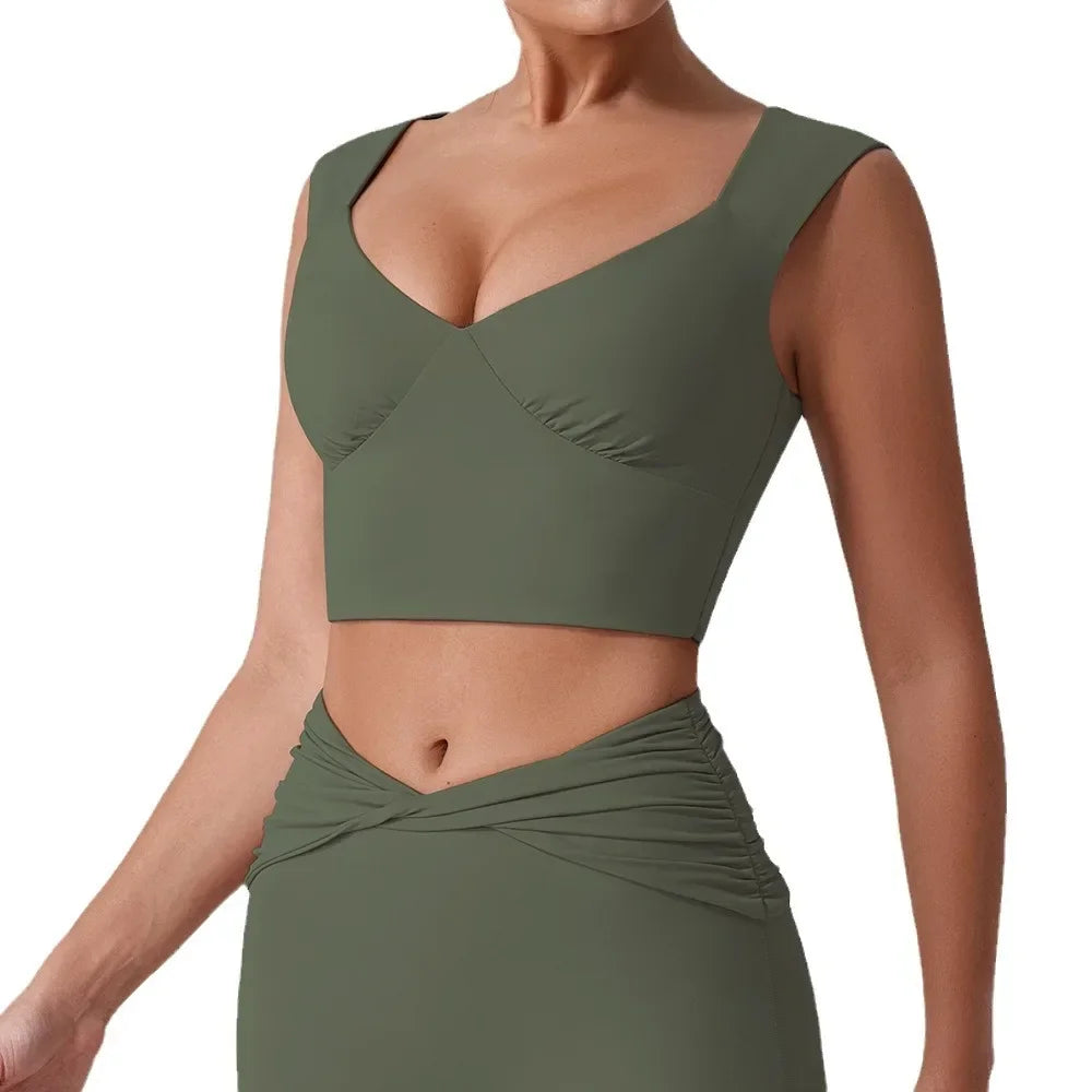 Fitness Outer Wear Quick-drying Slim-fit Fashion Yoga Top Sport Bra Active Wear