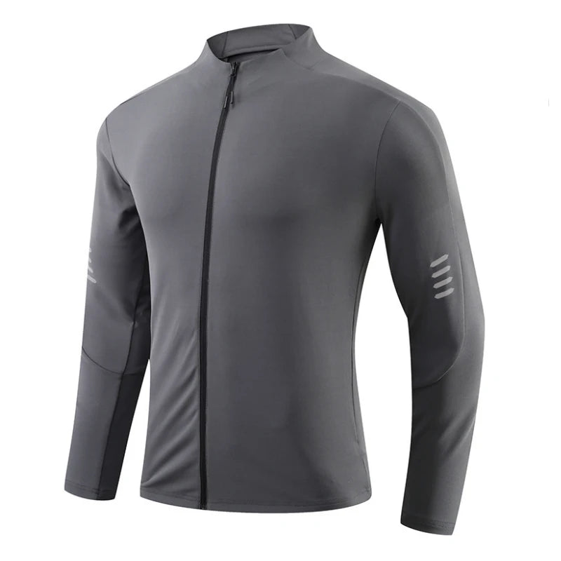 Men's Long Sleeved T-Shirt Spring Autumn New Sports Fitness Track And Field Wear Cycling Quick Dry Breathable Round Neck Tight