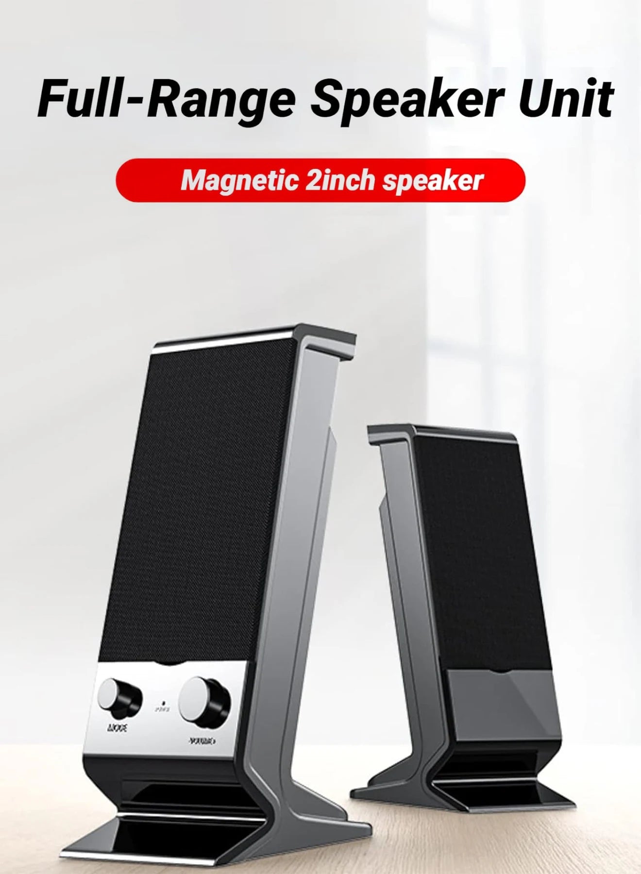 Speaker Compact Volume Control and 3.5 Mm Audio Plug