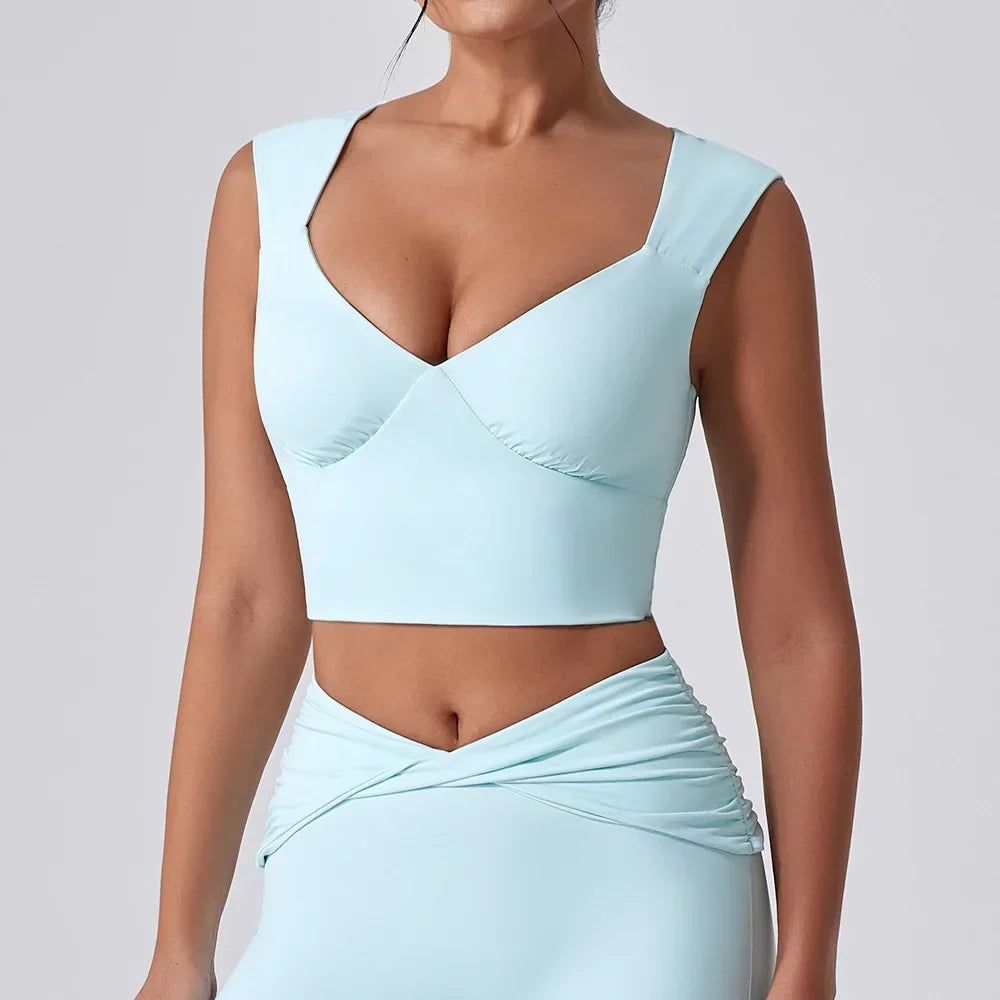 Fitness Outer Wear Quick-drying Slim-fit Fashion Yoga Top Sport Bra Active Wear