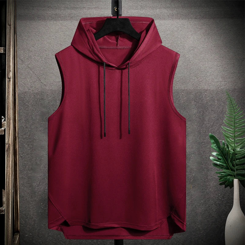 Short Sleeve Quick Dry Tank Top Tees With Hoodies