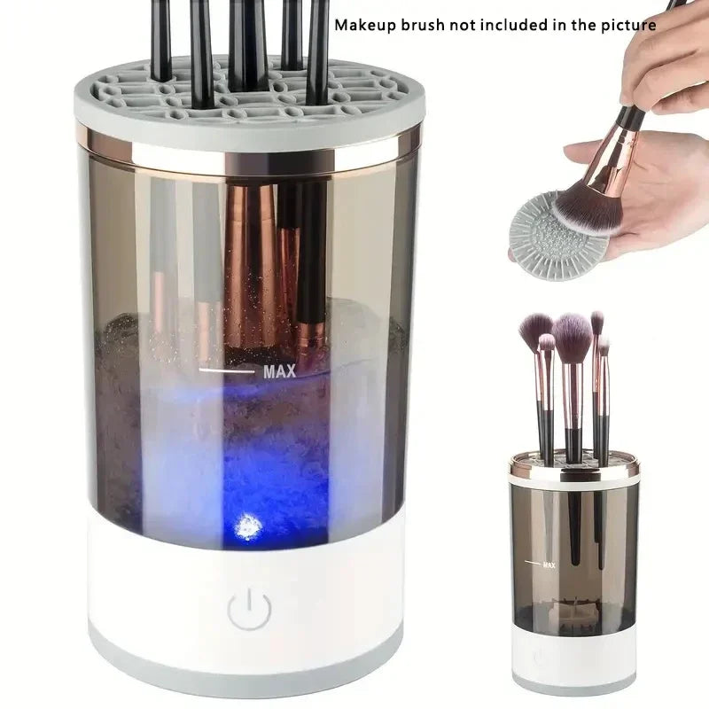 USB Plug Portable Electric Makeup Brush Cleaner with Rubber