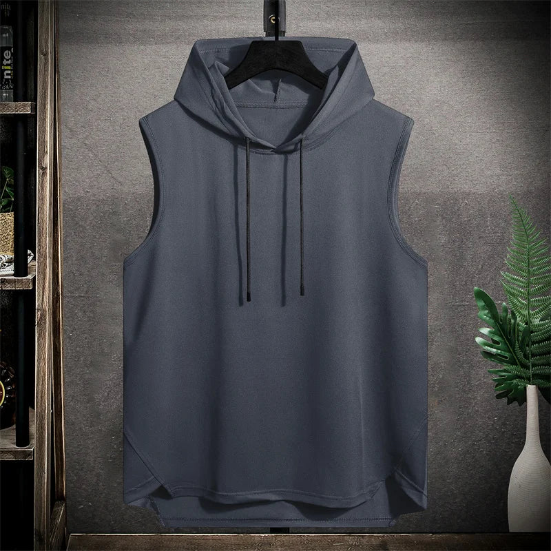 Short Sleeve Quick Dry Tank Top Tees With Hoodies