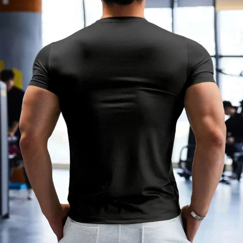 Gym T-shirt Man Plus Size Dry Fit Men's