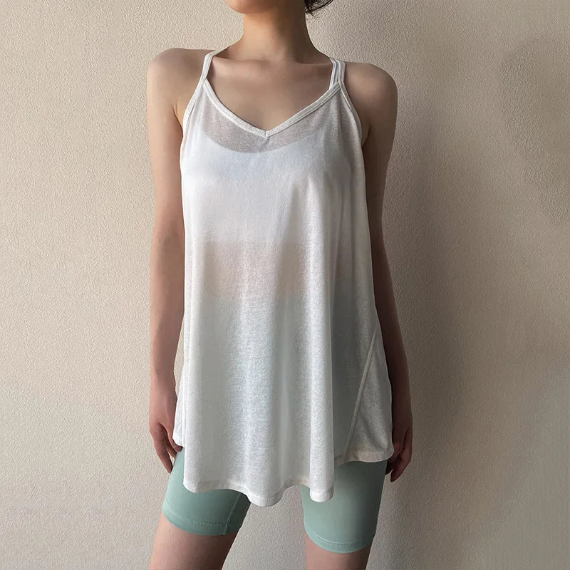 Vest Sports Wears Dry Fit Yoga Pilates Shirts Training Ladies Tank Tops