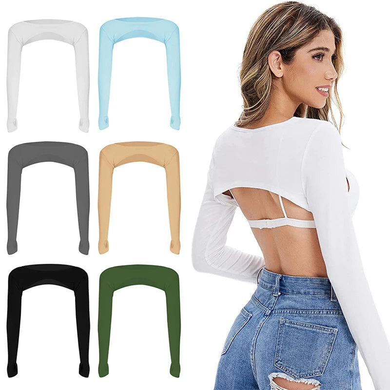 Ultra-thin Sexy Cropped Shirts For Fitness Sports Shrug