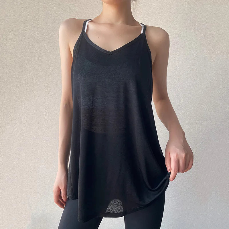 Vest Sports Wears Dry Fit Yoga Pilates Shirts Training Ladies Tank Tops