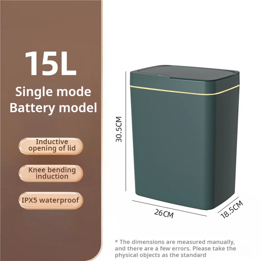 Smart Bathroom Trash Can Automatic Bagging
