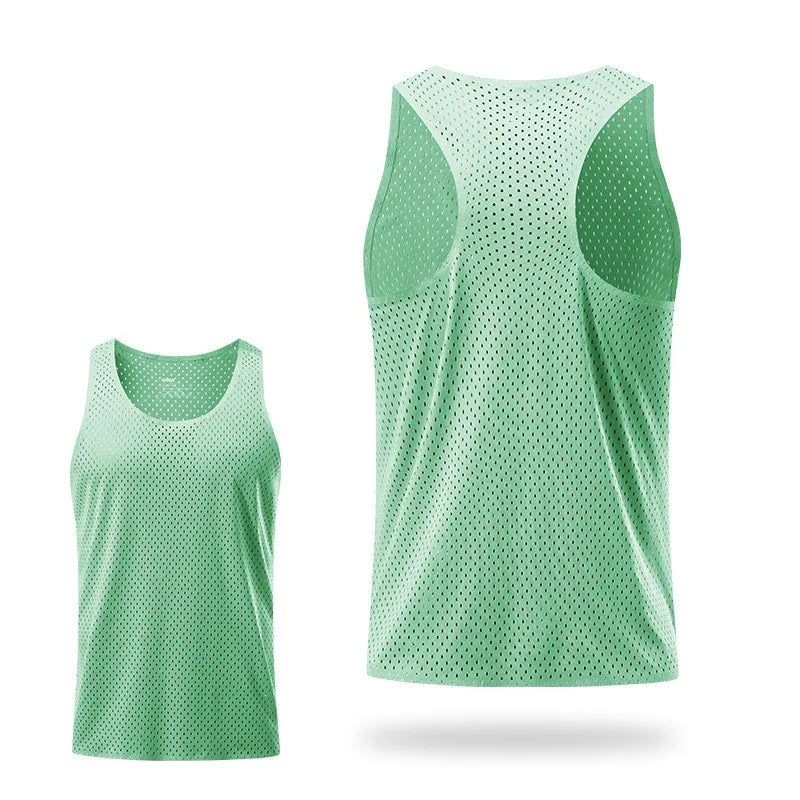 5 Colors Men's Marathon Running Quick Dry Training Top Mesh