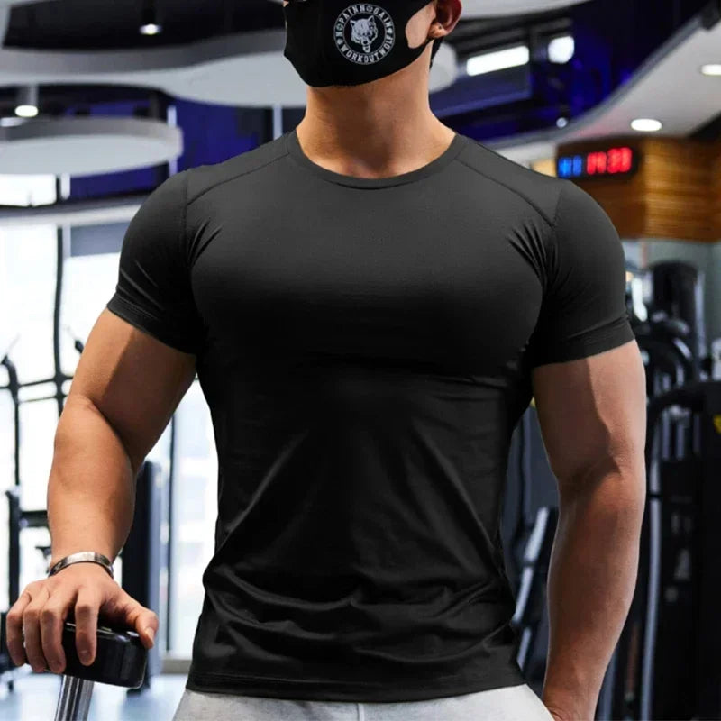 Gym T-shirt Man Plus Size Dry Fit Men's