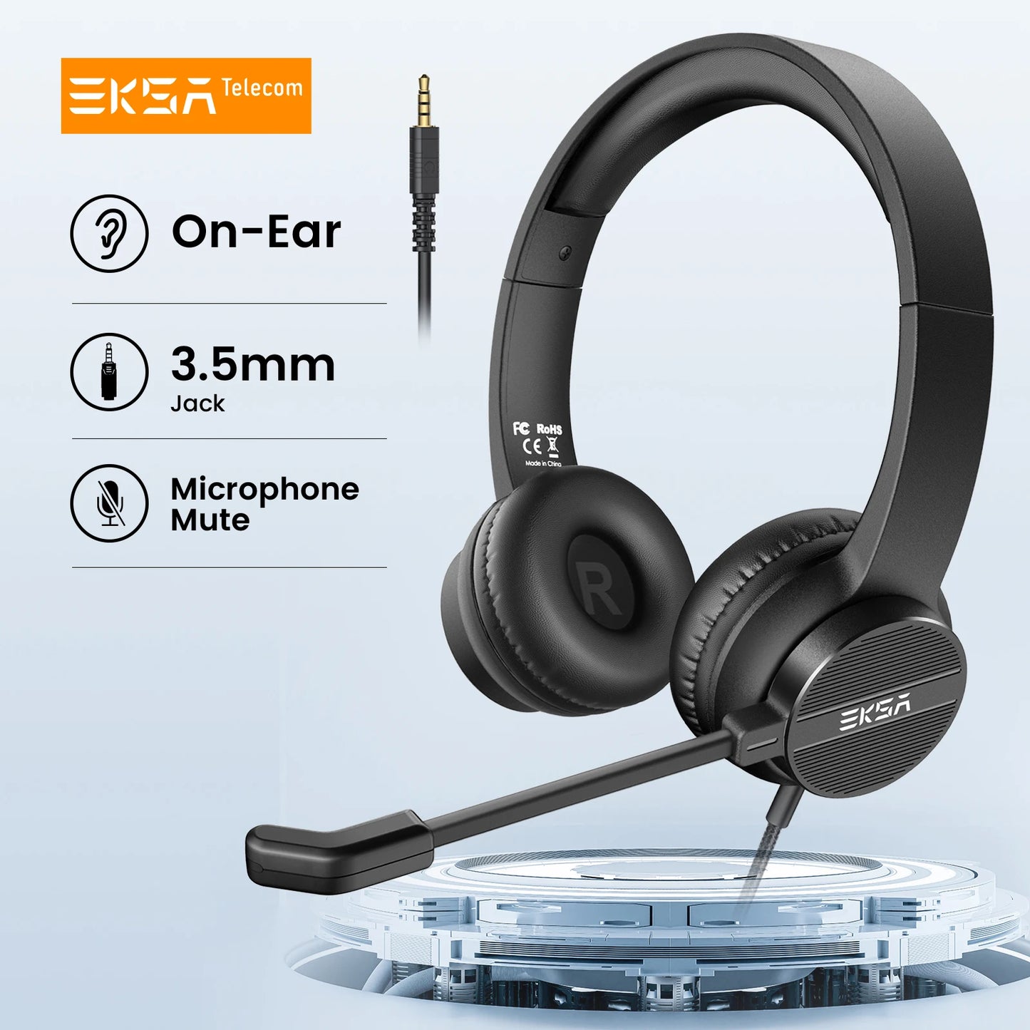 EKSA H12 Wired Headphones with Microphone