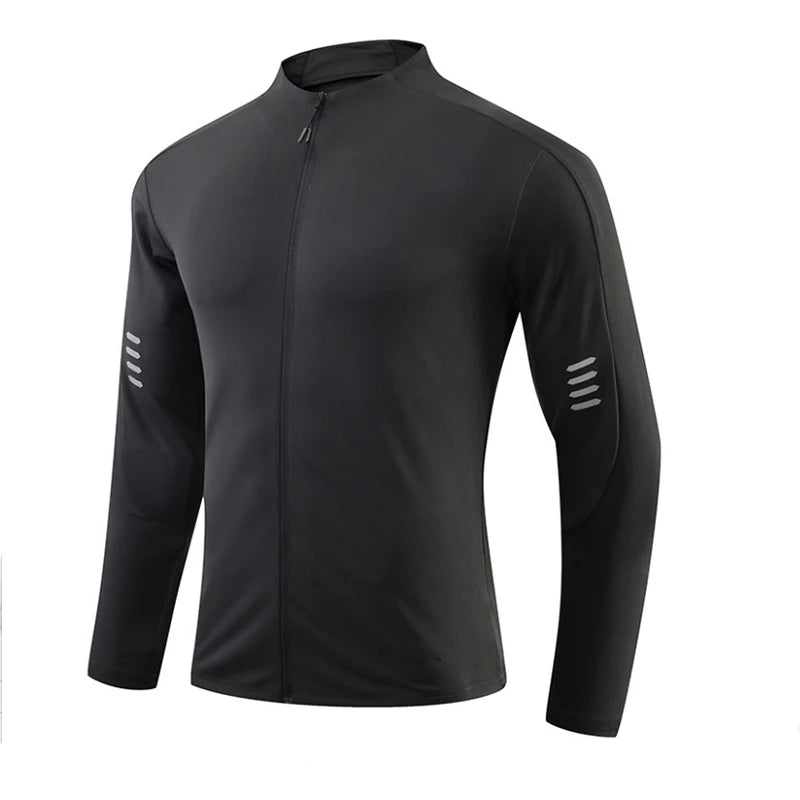 Men's Long Sleeved T-Shirt Spring Autumn New Sports Fitness Track And Field Wear Cycling Quick Dry Breathable Round Neck Tight