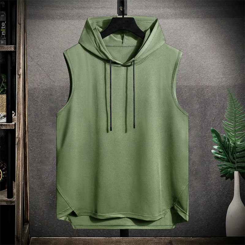 Short Sleeve Quick Dry Tank Top Tees With Hoodies