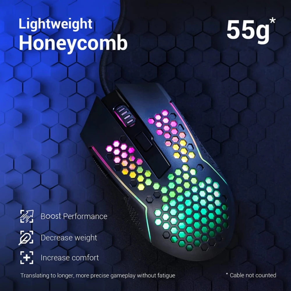 Redragon Lightweight 55g Honeycomb Gaming Mouse