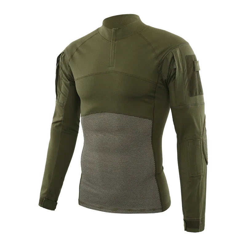 ESDY Men's Military Tactics Shirts Camouflage Frog